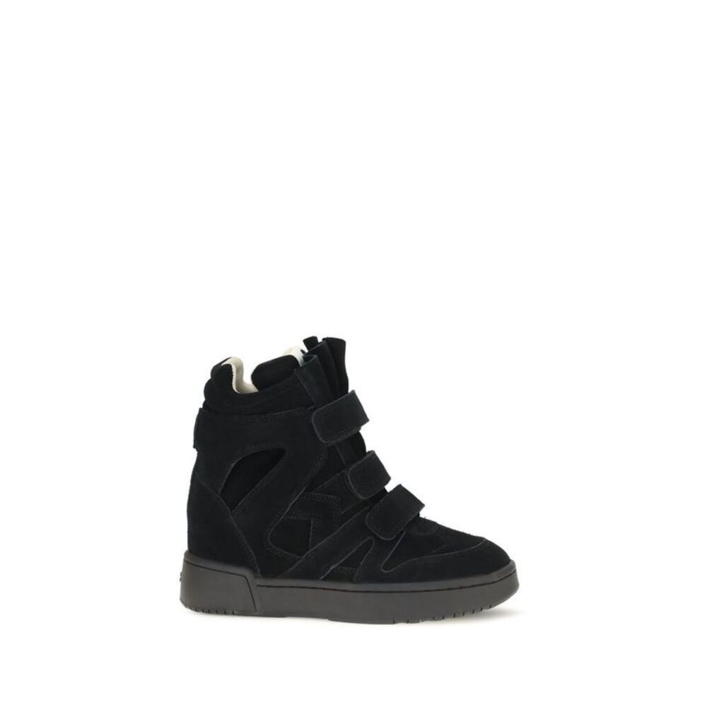 Isabel Marant Black Calf Leather Bos Taurus Women's Sneakers